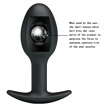 Jucărie Erotică Cu Bile Anale Silicon Negru