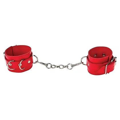 Leather Cuffs Roșu