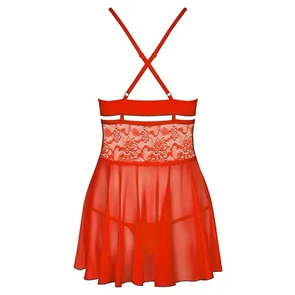 Lenjerie Babydoll Obsessive 838-BAB Roșu L-XL