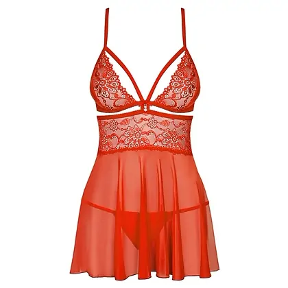 Lenjerie Babydoll Obsessive 838-BAB Roșu L-XL
