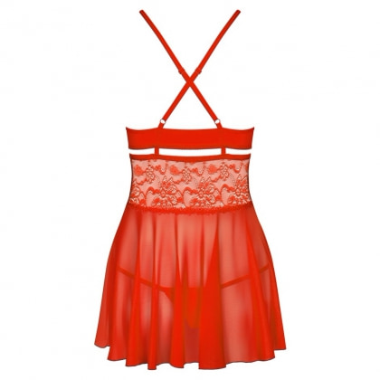 Lenjerie Babydoll Obsessive 838-BAB Roșu S-M