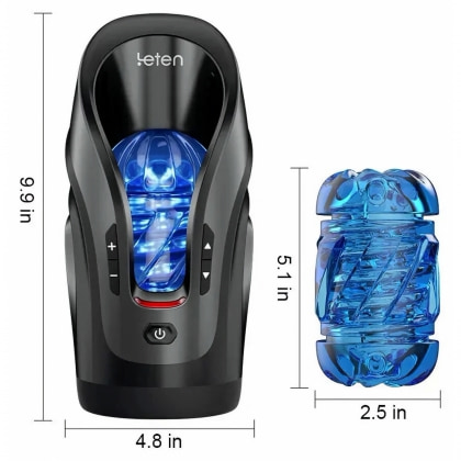 Leten King Of Pleasure Masturbator Automat cu Aspirație Negru