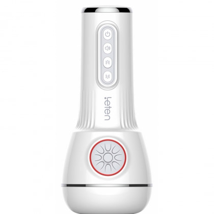 Leten SM340 Masturbator Reîncărcabil cu Sucţiune Și Vibraţie Alb