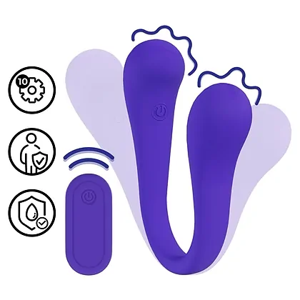 Loveline Dual Flexibil 10 Moduri Telecomandă Mov