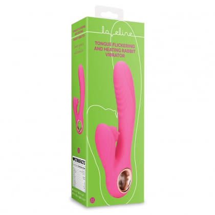 Loveline Rabbit Heat – Limbă Oscilantă, încălzire 19 cm Roz