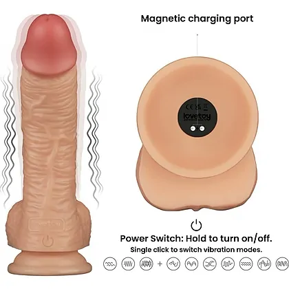 Lovetoy 21.6cm Vibrant 10 Moduri, Ventuză, Rezistent La Apă