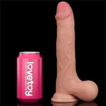 Lovetoy 9.5 Sliding Skin – Dong Realist cu Testicule