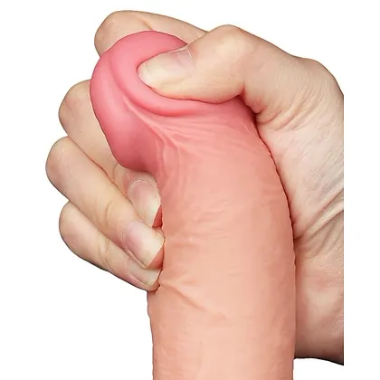 LoveToy Dildo cu Piele Mobila Realist 19.5cm