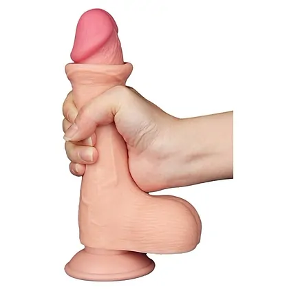 LoveToy Dildo cu Piele Mobila Realist 19.5cm