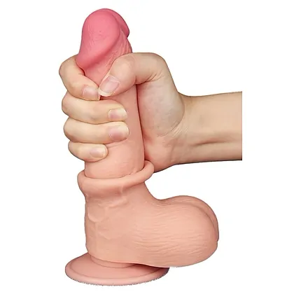 LoveToy Dildo cu Piele Mobila Realist 19.5cm