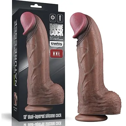 Lovetoy Dildo Dual-Layer XXL 33 cm – Realist, 7.6 cm