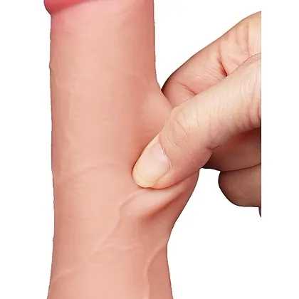 LoveToy Dildo Piele Mobila 19.5cm cu Ventuza