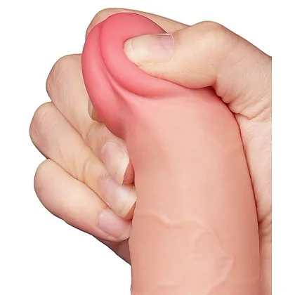 LoveToy Dildo Piele Mobila 19.5cm cu Ventuza