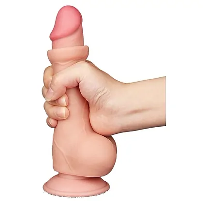 LoveToy Dildo Piele Mobila 19.5cm cu Ventuza