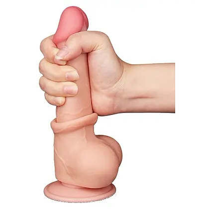 LoveToy Dildo Piele Mobila 19.5cm cu Ventuza