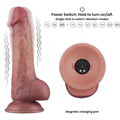 LoveToy Dual 21,5 cm – Densitate Dublă, 10 Vibraţii