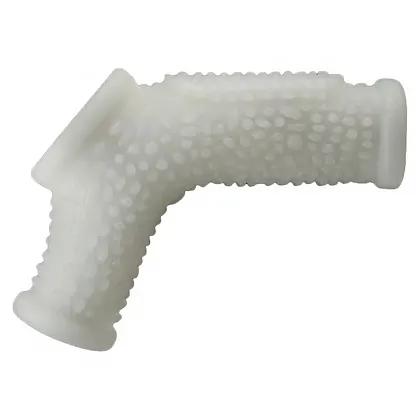 Lovetoy Knights Ring – Inel Vibrant cu Manșon TPE +45% Alb