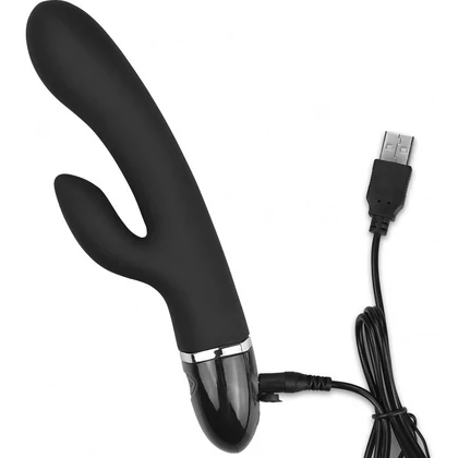 Lovetoy O-Sensual Clit Duo Climax, Vibrator 21 cm Negru