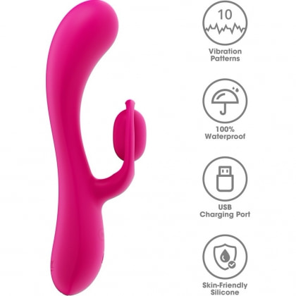 Lovetoy Orbit Stimulator Clitoridian Reîncărcabil, 7 Moduri Roz