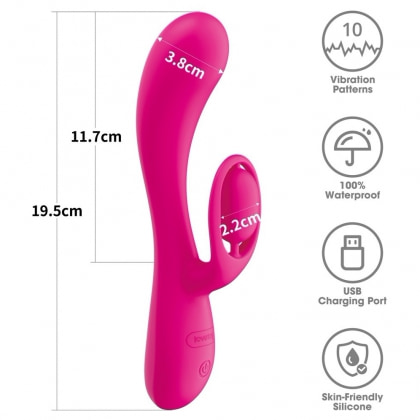 Lovetoy Orbit Stimulator Clitoridian Reîncărcabil, 7 Moduri Roz