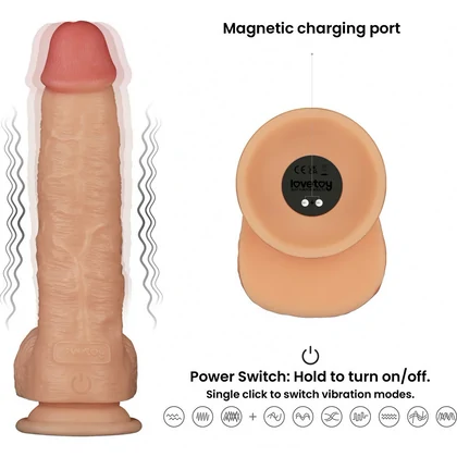 Lovetoy Power Basics 9.5 — Vibrator Realist 10 Moduri Ventuză