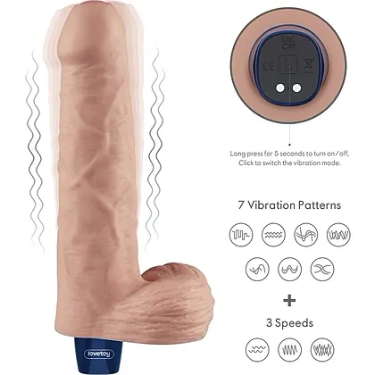 Lovetoy Real Softee 9'' (23 cm) – 10 Moduri, Reîncărcabil