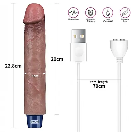 Lovetoy Real Softee – Vibrator Realist 10 Moduri, USB Maro