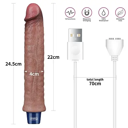 Lovetoy Real Softee – Vibrator Realist 24,5 cm, 10 Moduri