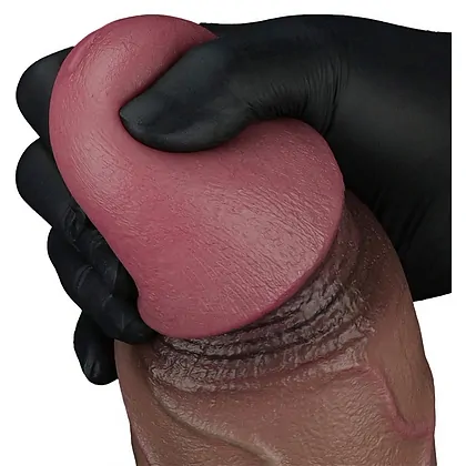 Lovetoy Realist 31cm — Silicon Dublu Strat cu Ventuză Maro