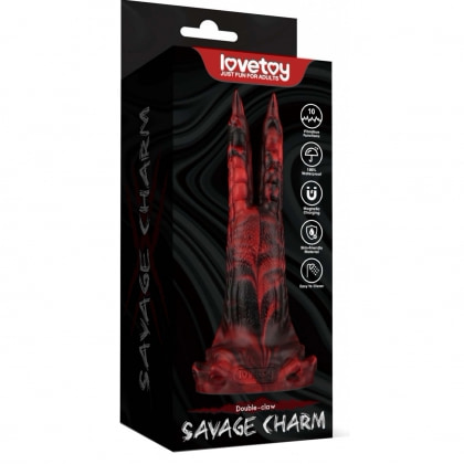 Lovetoy Savage Charm 10 Moduri Reîncărcabil Gheară Dublă Roșu