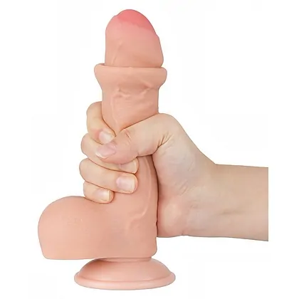 LoveToy Sliding Skin 18.3cm — Realist, Ventuză Detașabilă