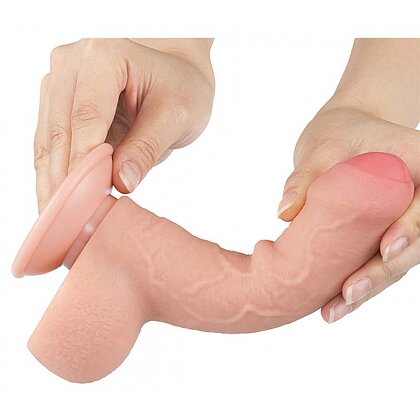 LoveToy Sliding Skin 18.3cm — Realist, Ventuză Detașabilă