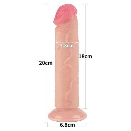 LoveToy Sliding Skin 20 cm — Dildo Realist cu Ventuză