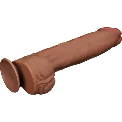 LoveToy Sliding Skin 36 cm Realist, Textură Naturală Maro