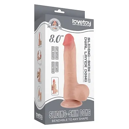 LoveToy Sliding Skin Dildo 20 cm Realist