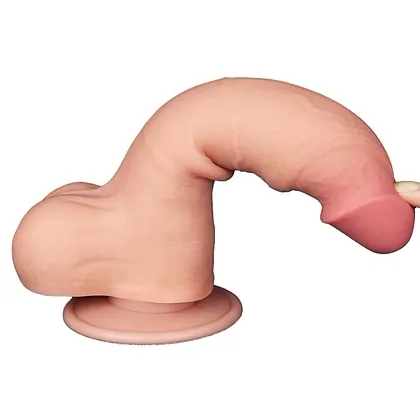 LoveToy Sliding Skin Dildo 20 cm Realist Nude
