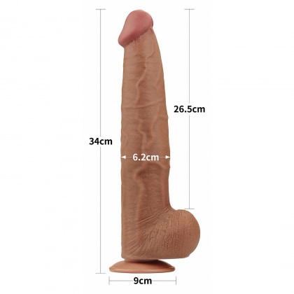 LoveToy Sliding Skin – Dildo Realist 34 cm