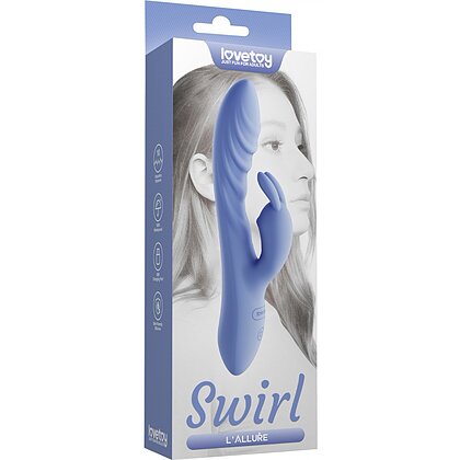 Lovetoy Swirl Vibrator Din silicon, 3+7, Reîncărcabil Mov