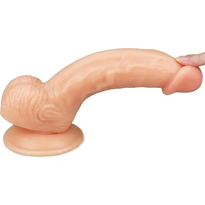 Lovetoy Ultra Soft Dude Dildo Realist 20 cm cu Ventuză