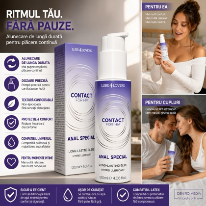Lubrifiant Anal Hibrid 120 ml Alunecare Lungă