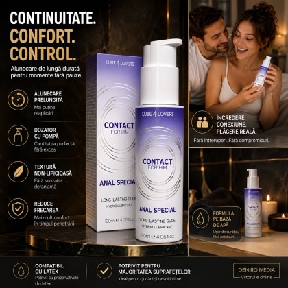 Lubrifiant Anal Hibrid 120 ml Alunecare Lungă