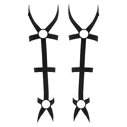 Manșete Leg Harness Obsessive Negru