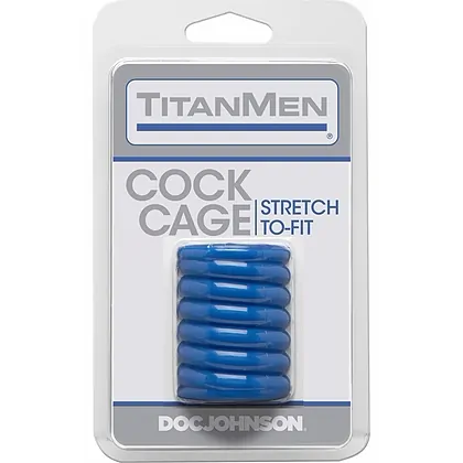 Manșon Penis TitanMen Penis Cage Albastru