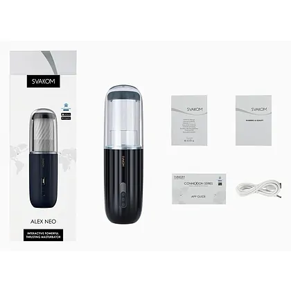 Masturbator Alex Neo Svakom App Controlled Negru