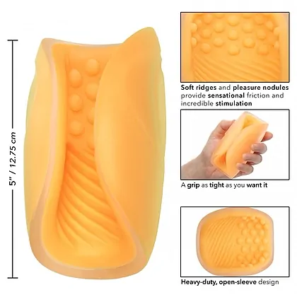 Masturbator Dual Grip Portocaliu