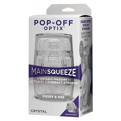 Masturbator Dublu Pop-Off Optix Main Squeeze Transparent