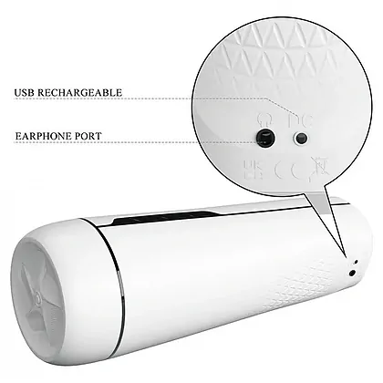 Masturbator Sienna Cu Vibrații Voce Și Sucțiune Alb