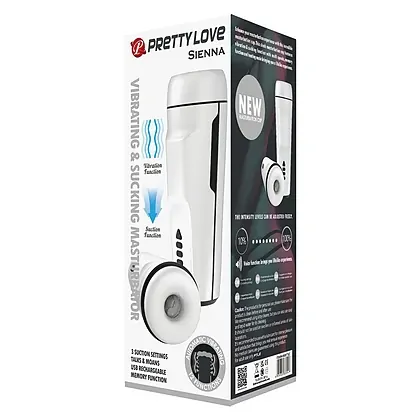 Masturbator Sienna Cu Vibratii Voce Si Suctiune Alb