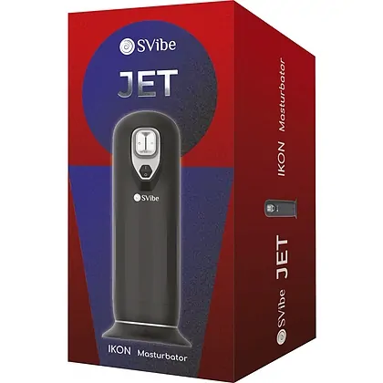 Masturbator Snail Vibe Ikon JET Reîncărcabil Încălzire Negru