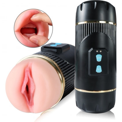 Mistress Kay – Masturbator Dublu, 2 Motoare, 10 Trepte Negru